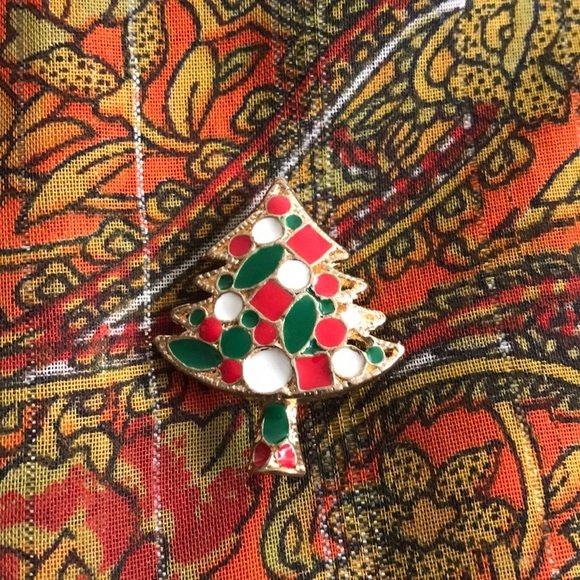 Vintage Christmas tree brooch - Picture 1 of 1